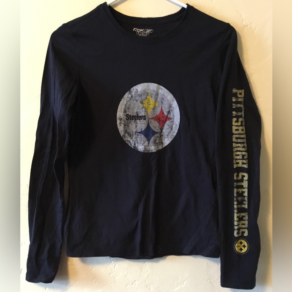 Womens RBK Pittsburgh Steelers Football Long Sleeve Top Shirt